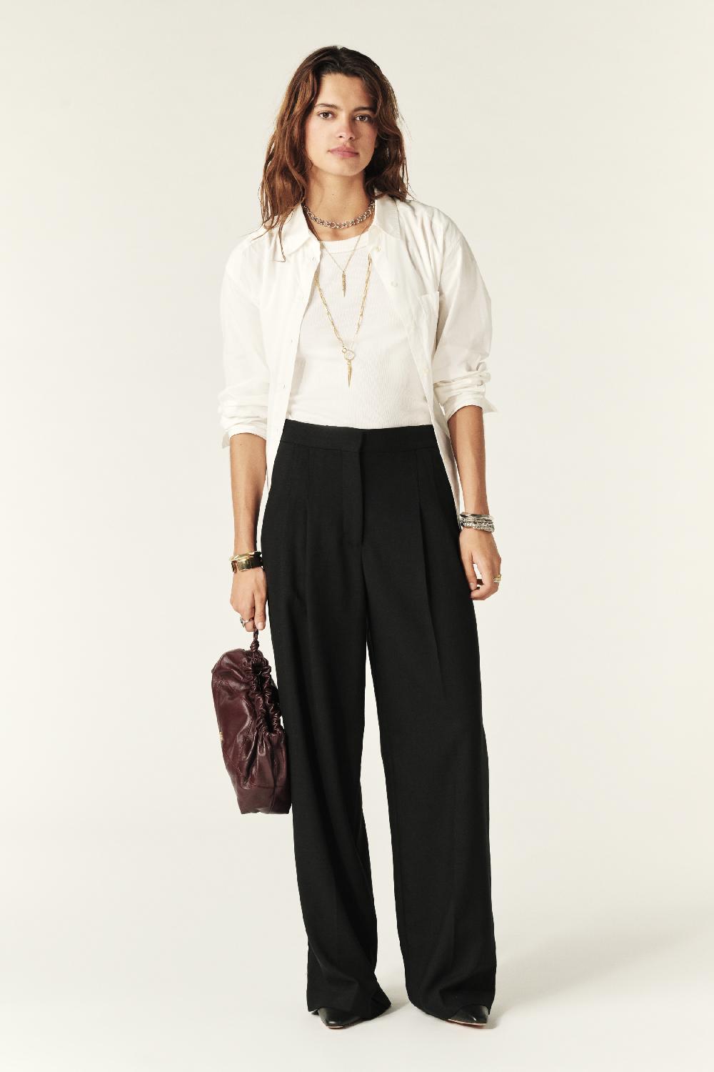 ba&sh Pantalon Edwin Noir