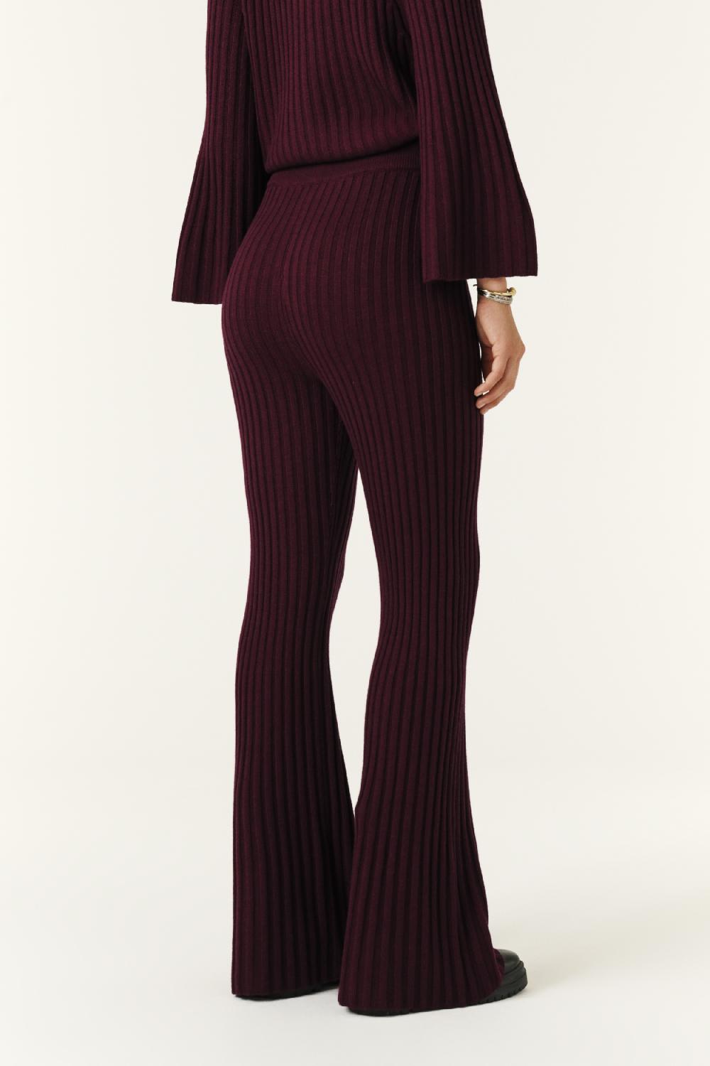 Ba&sh Pantalon En Maille Juston Prune