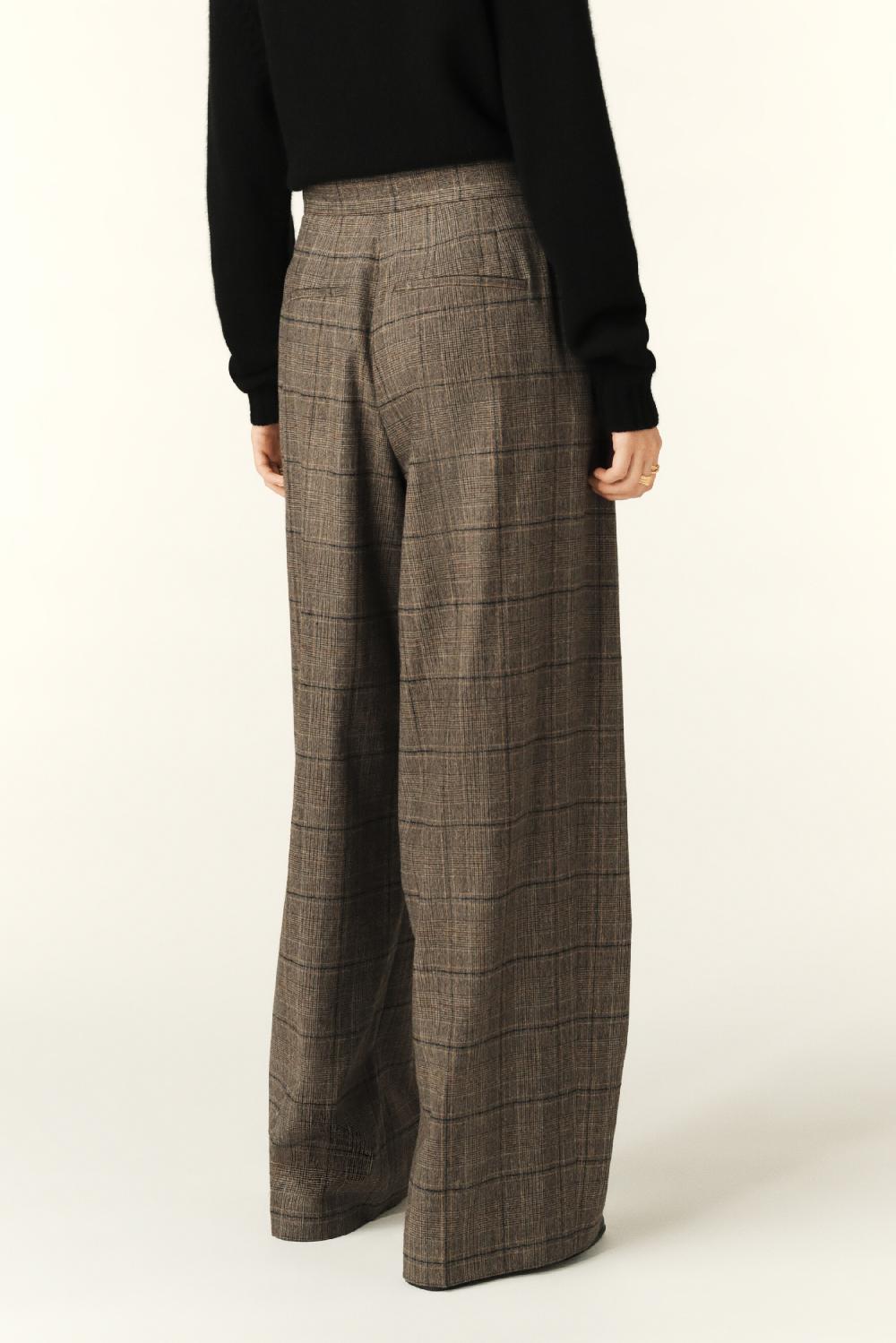 Ba&sh Pantalon Inspiration Masculine Cadwin Marron