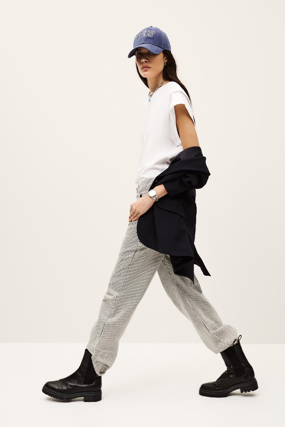 Ba&sh Pantalon Large Carpenter Blanc Ecru