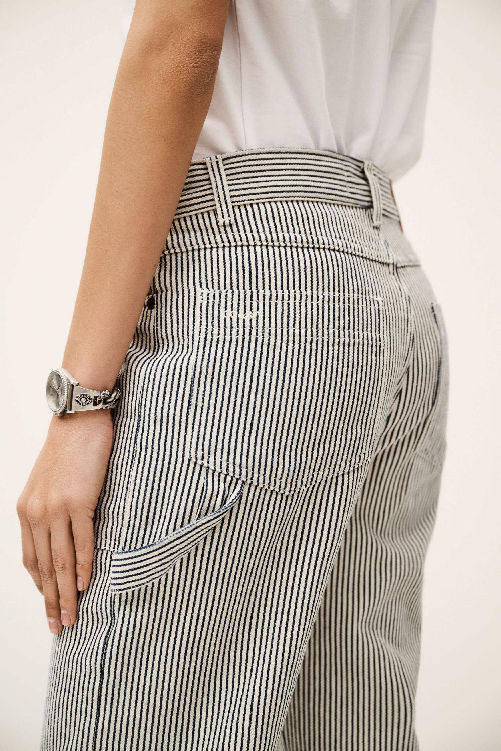 Ba&sh Pantalon Large Carpenter Blanc Ecru