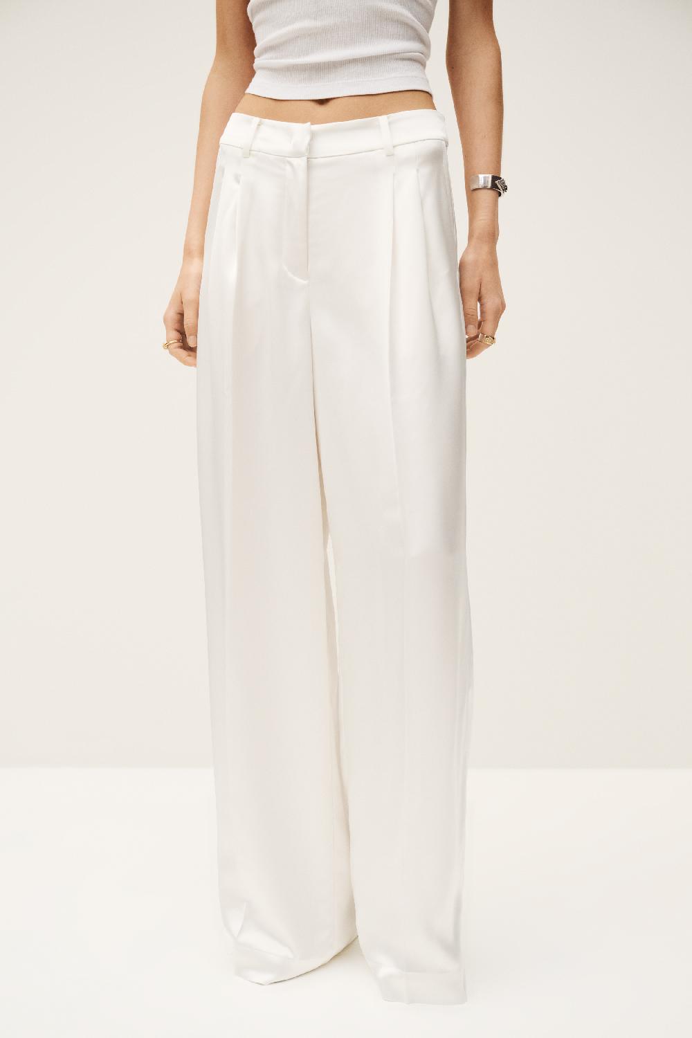 Ba&sh Pantalon Large Godart Blanc Ecru