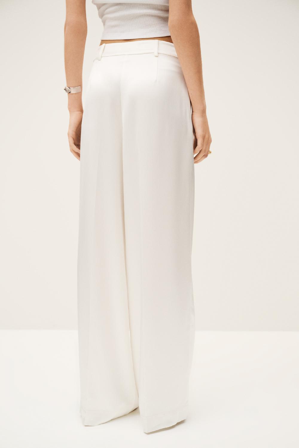 Ba&sh Pantalon Large Godart Blanc Ecru