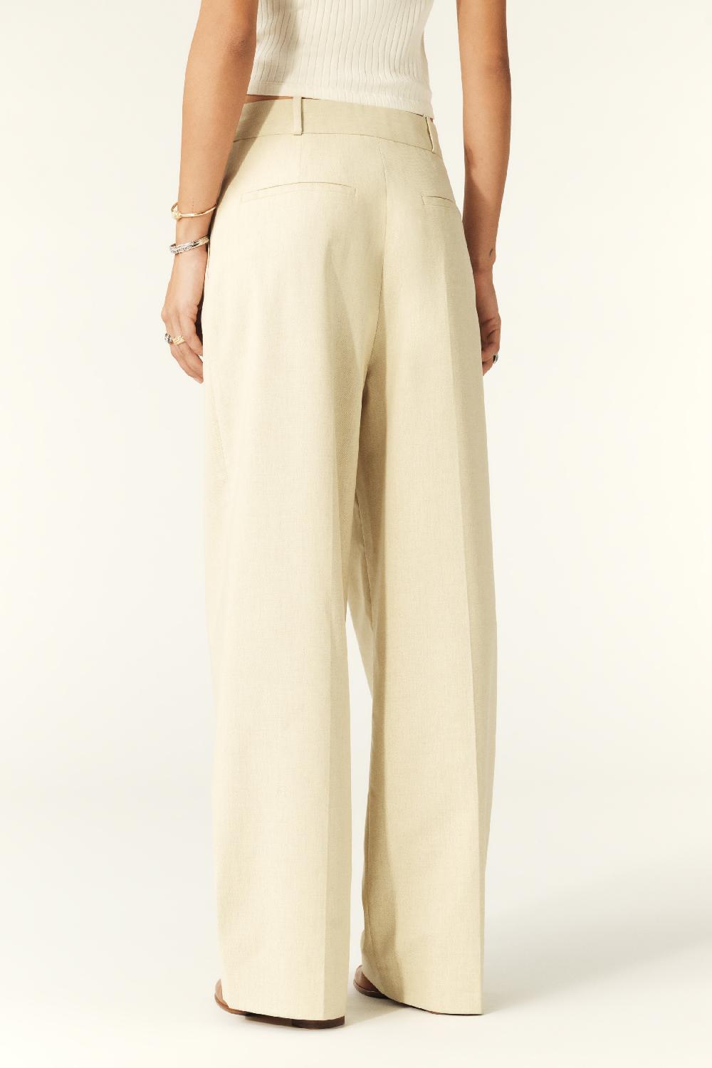 Ba&sh Pantalon Large Jona Beige