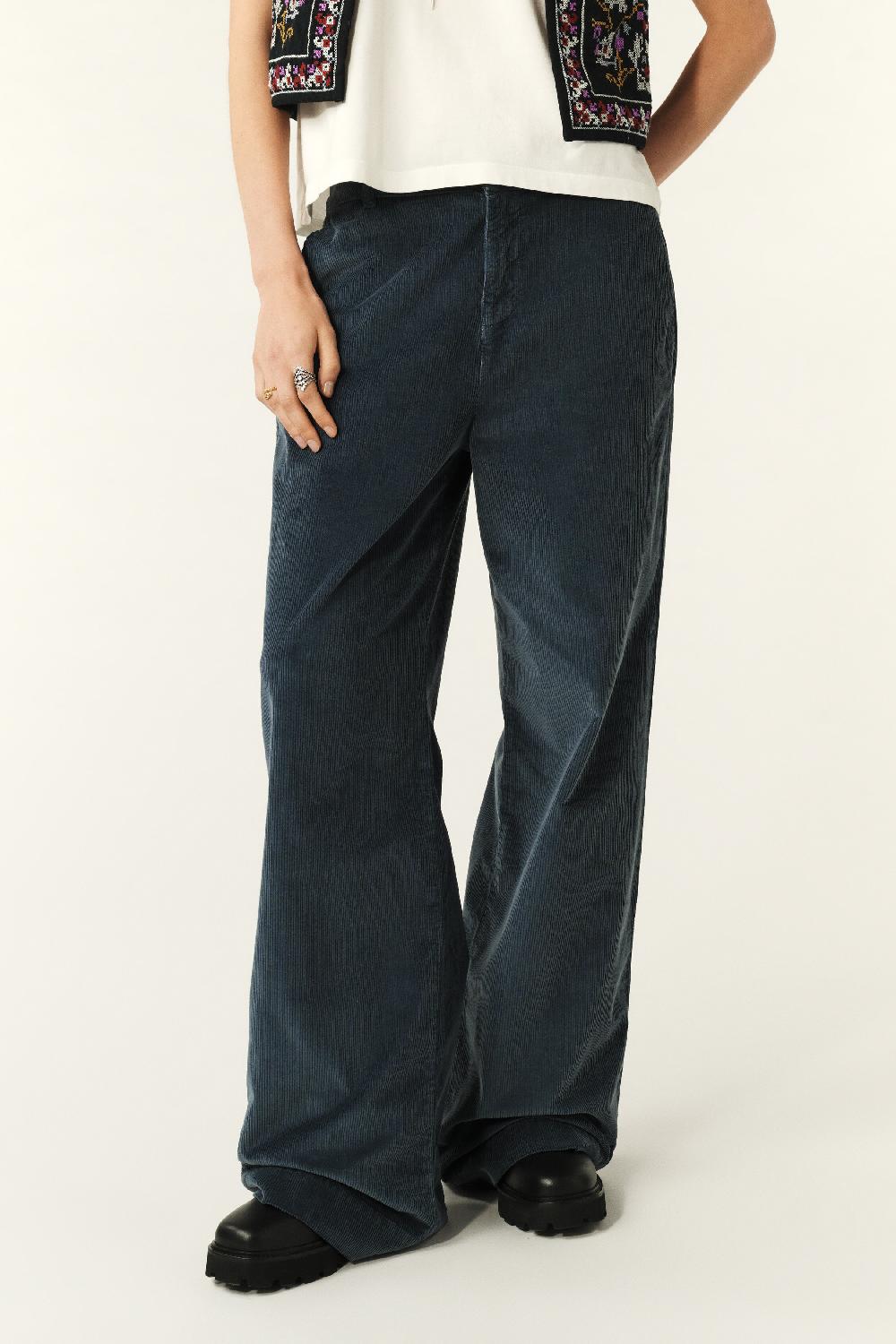 Ba&sh Pantalon Large Nali Bleu