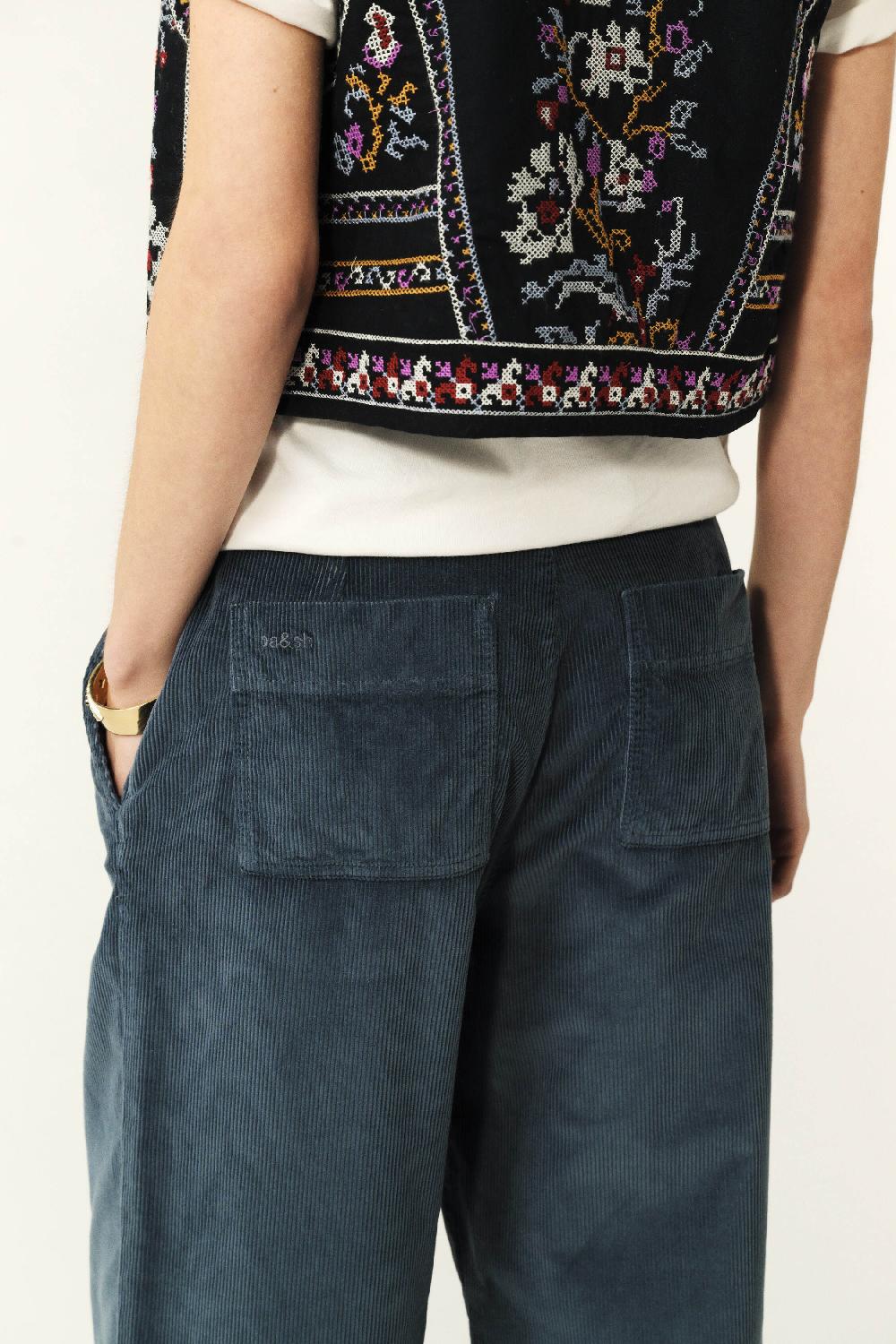 Ba&sh Pantalon Large Nali Bleu