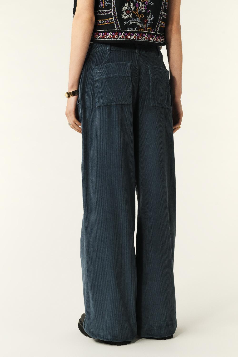 Ba&sh Pantalon Large Nali Bleu