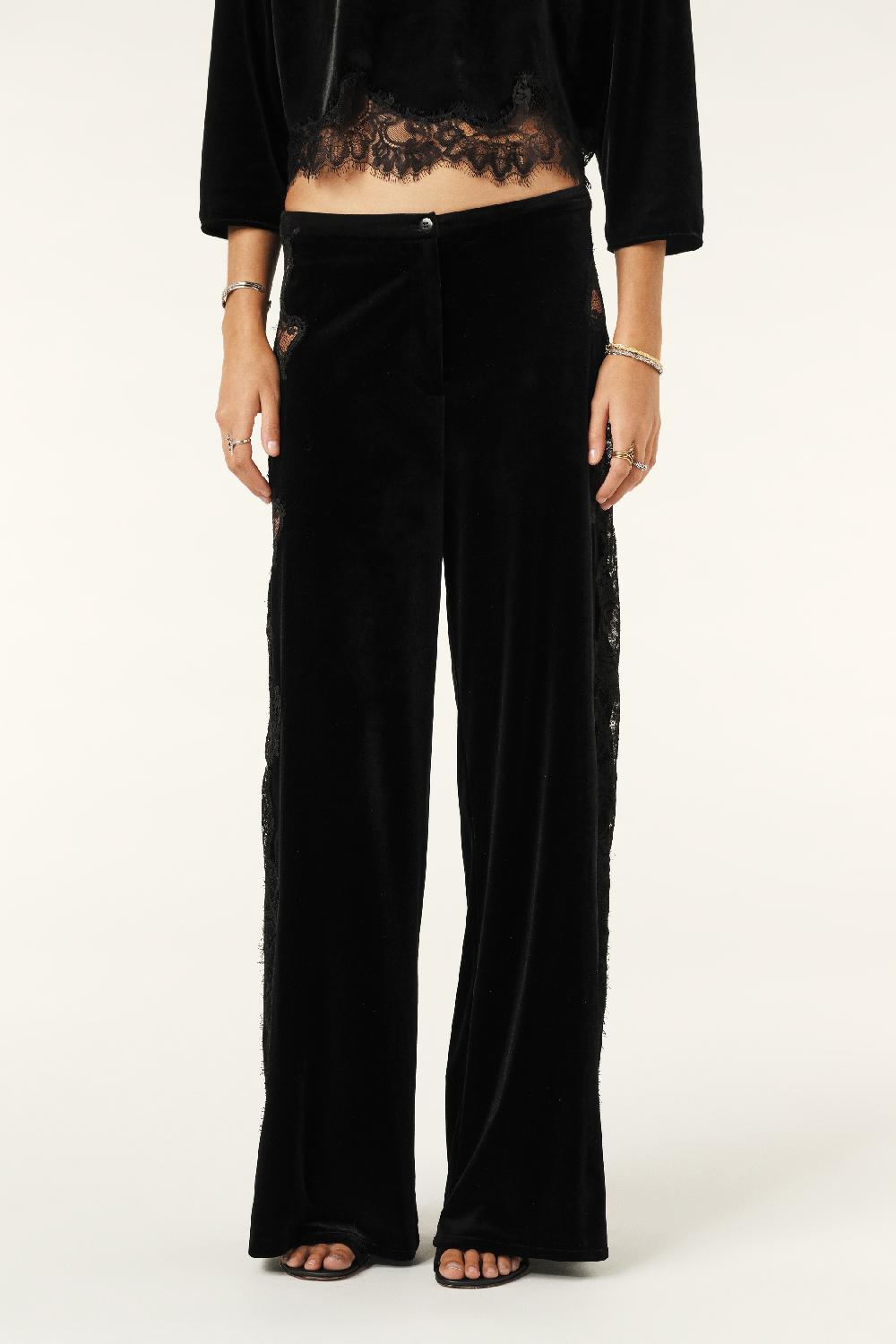 Ba&sh Pantalon Large Vivy Noir