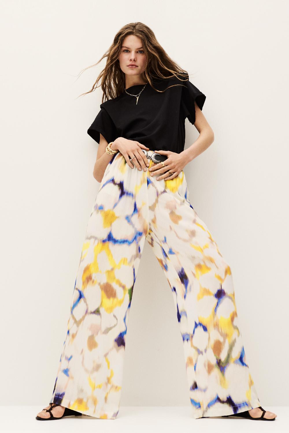 Ba&sh Pantalon Palazzo Imprimé Fipan Multi