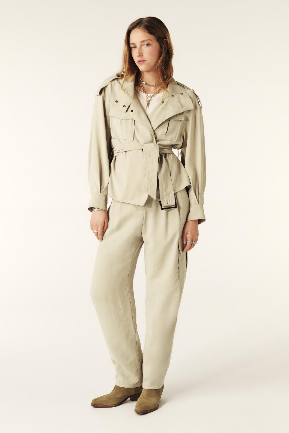 Ba&sh Pantalon Style Cargo Loik Beige