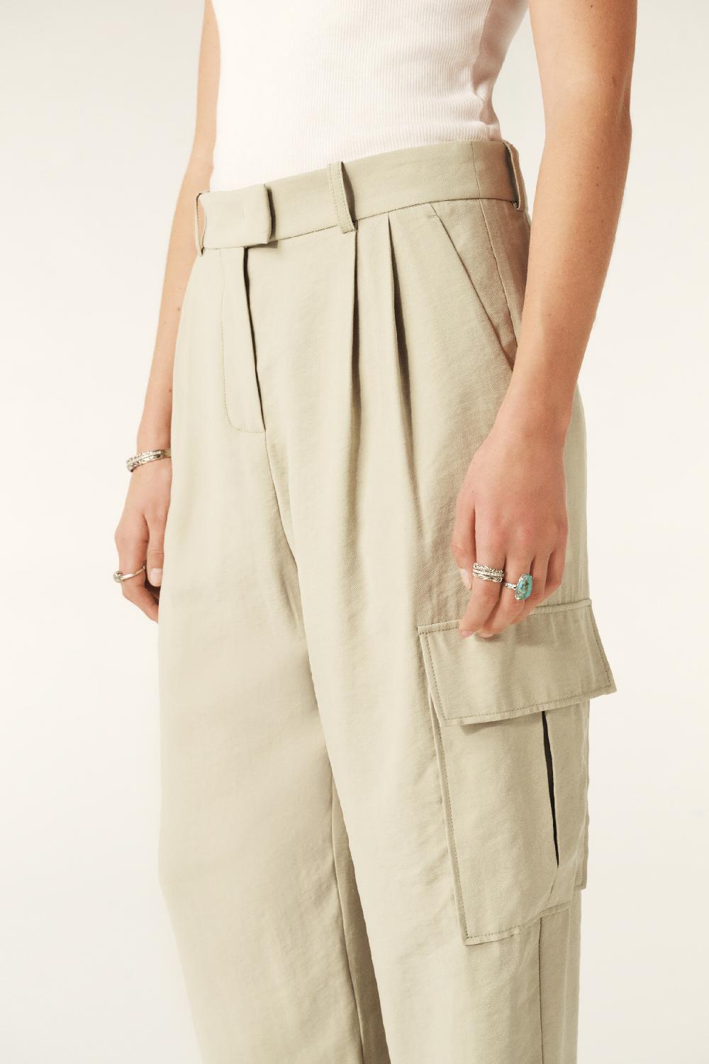 Ba&sh Pantalon Style Cargo Loik Beige