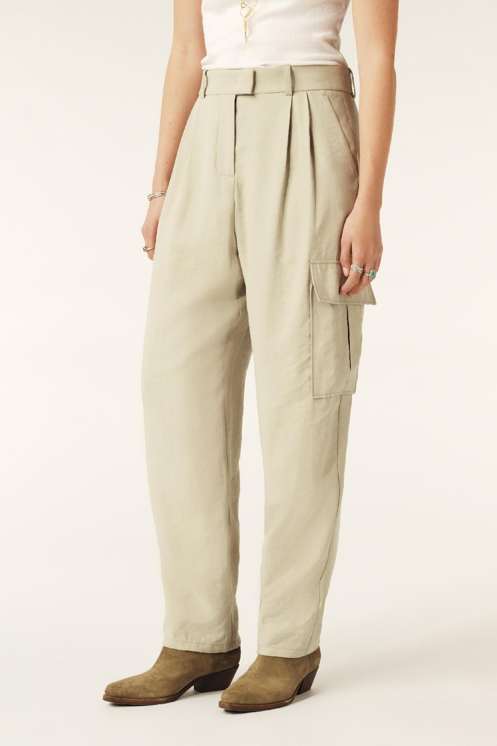 ba&sh Pantalon Style Cargo Loik Beige