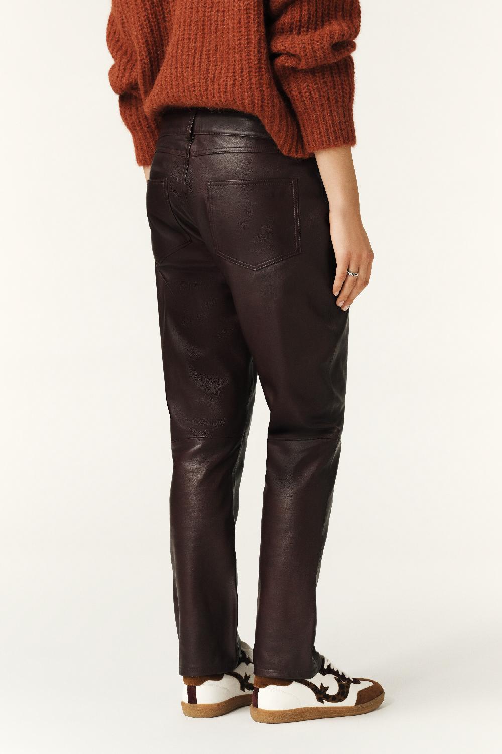 Ba&sh Pantalon Style Worker Kelly Prune