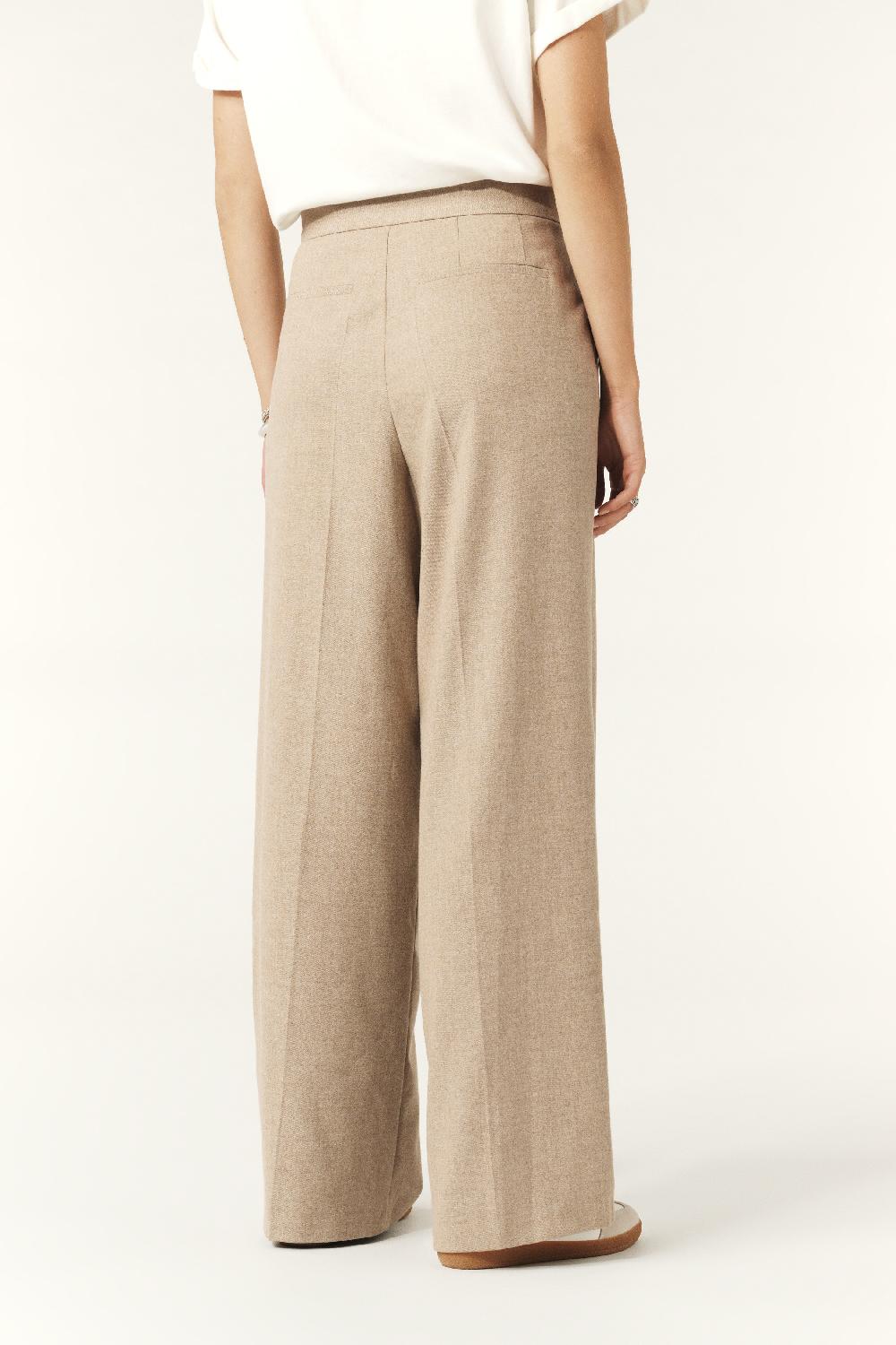 Ba&sh Pantalon Taille Haute Bedwin Blanc Ecru