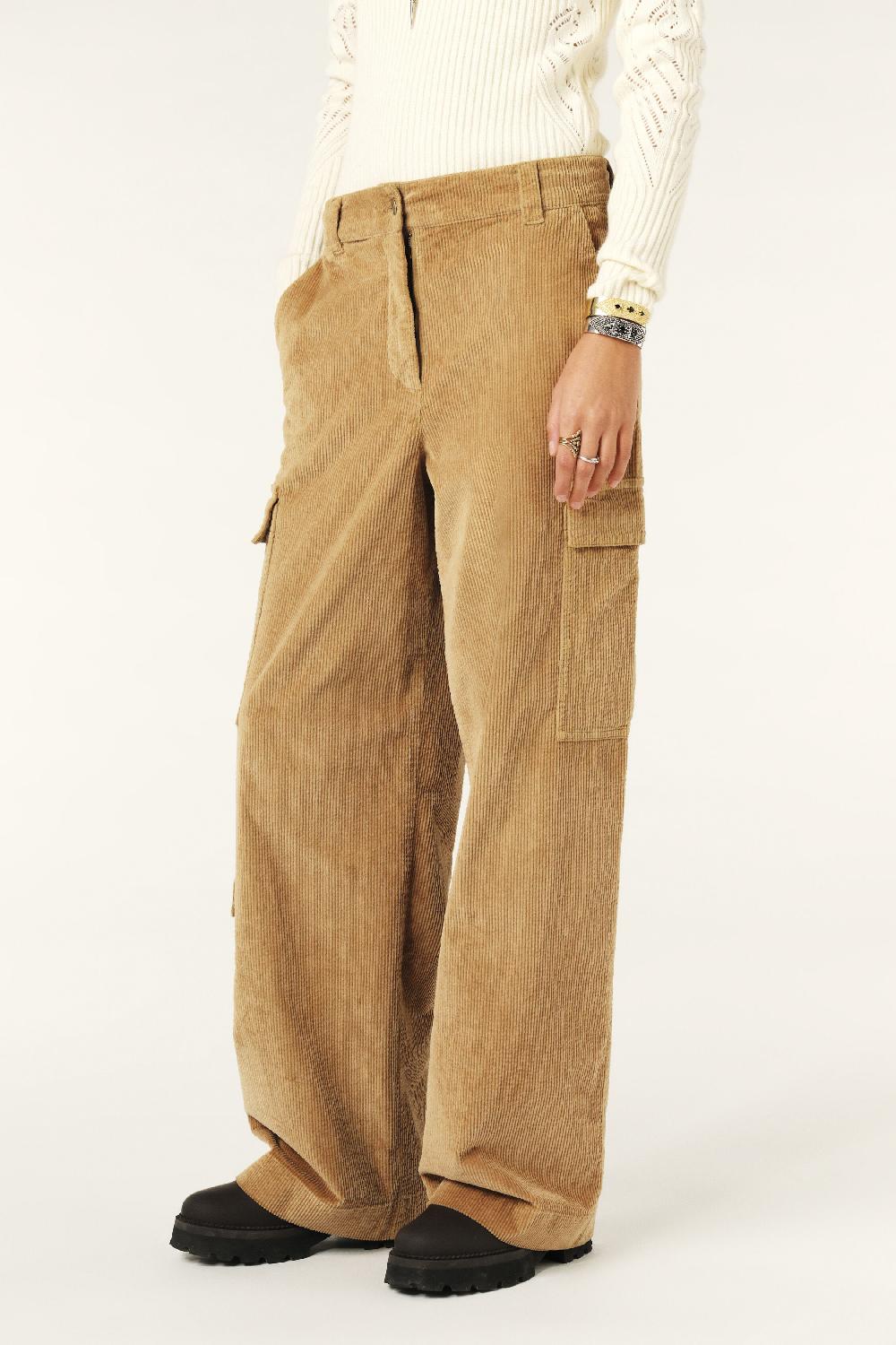 Ba&sh Pantalon Taille Haute Plato Beige