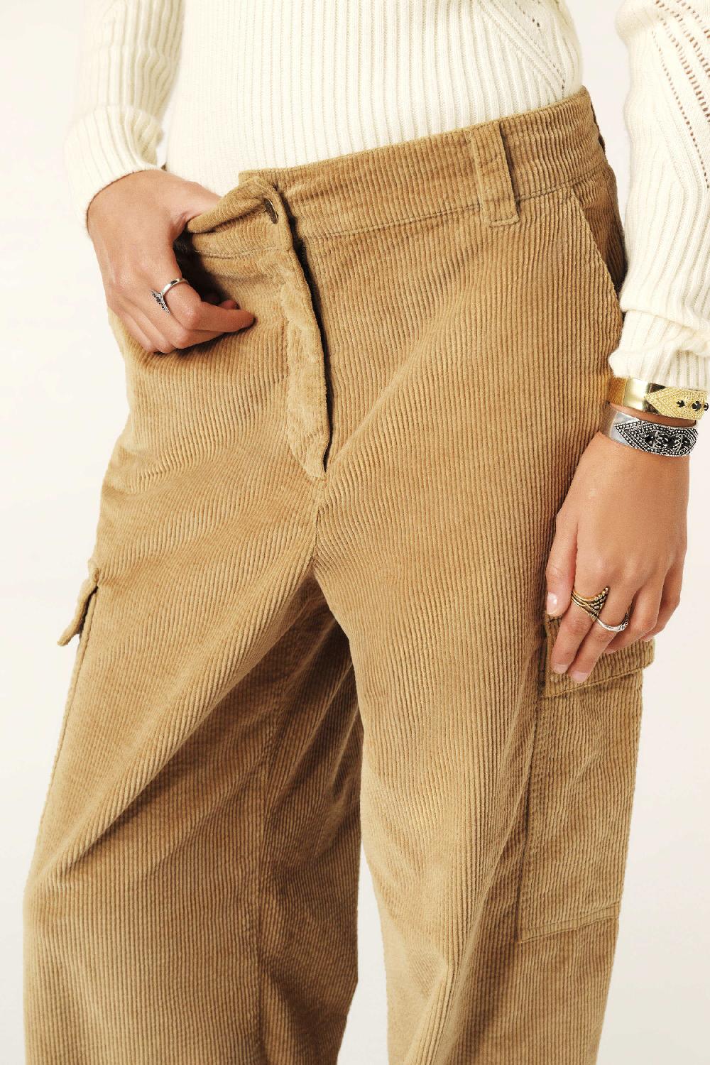 Ba&sh Pantalon Taille Haute Plato Beige