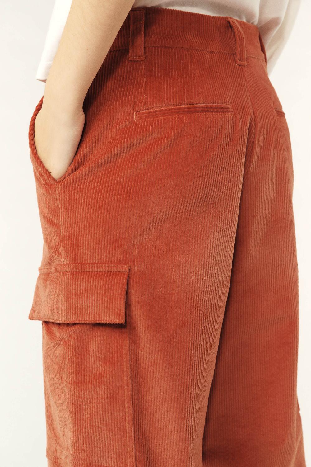 Ba&sh Pantalon Taille Haute Plato Rouille