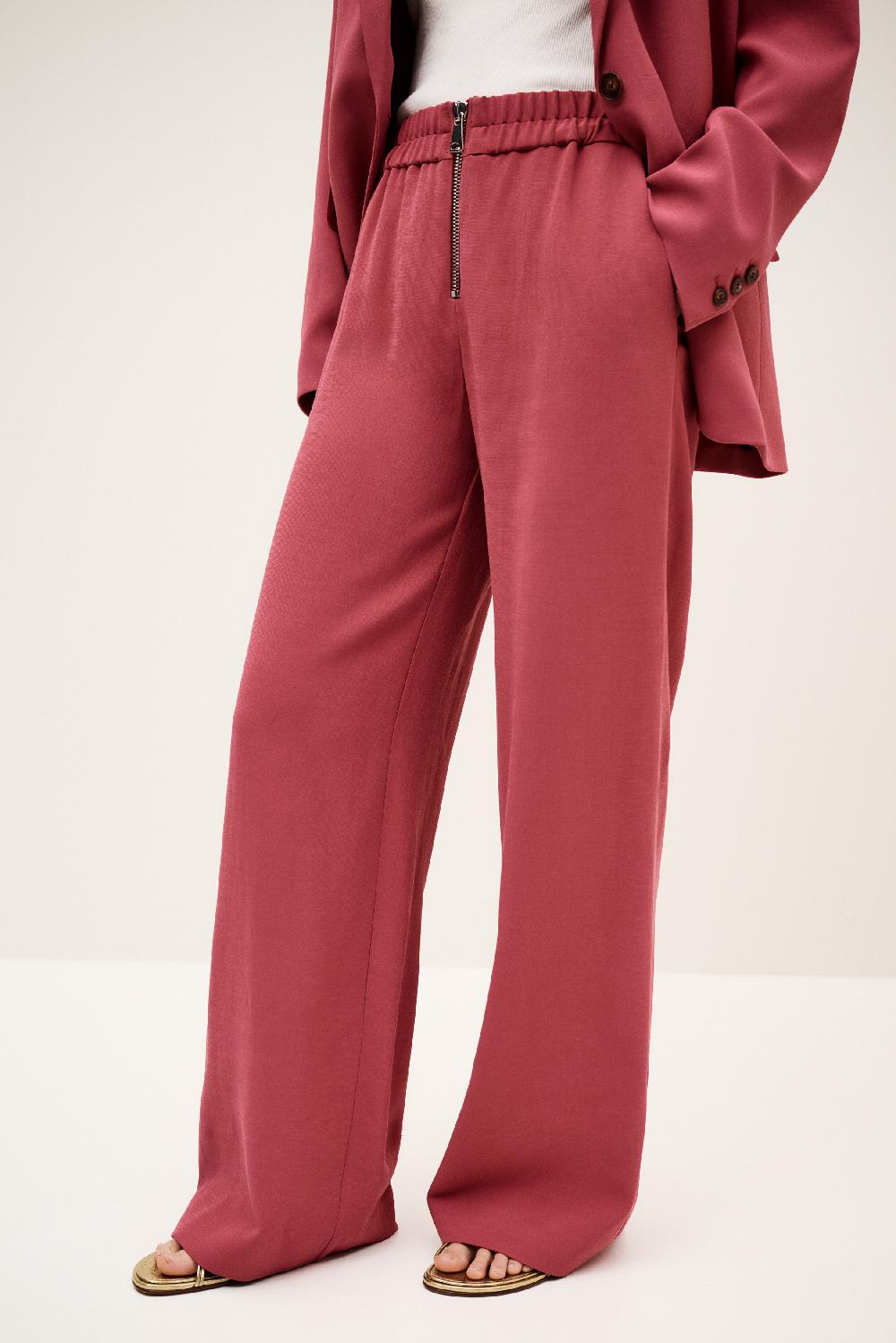 Ba&sh Pantalon Tailleur Large Carlos Rose