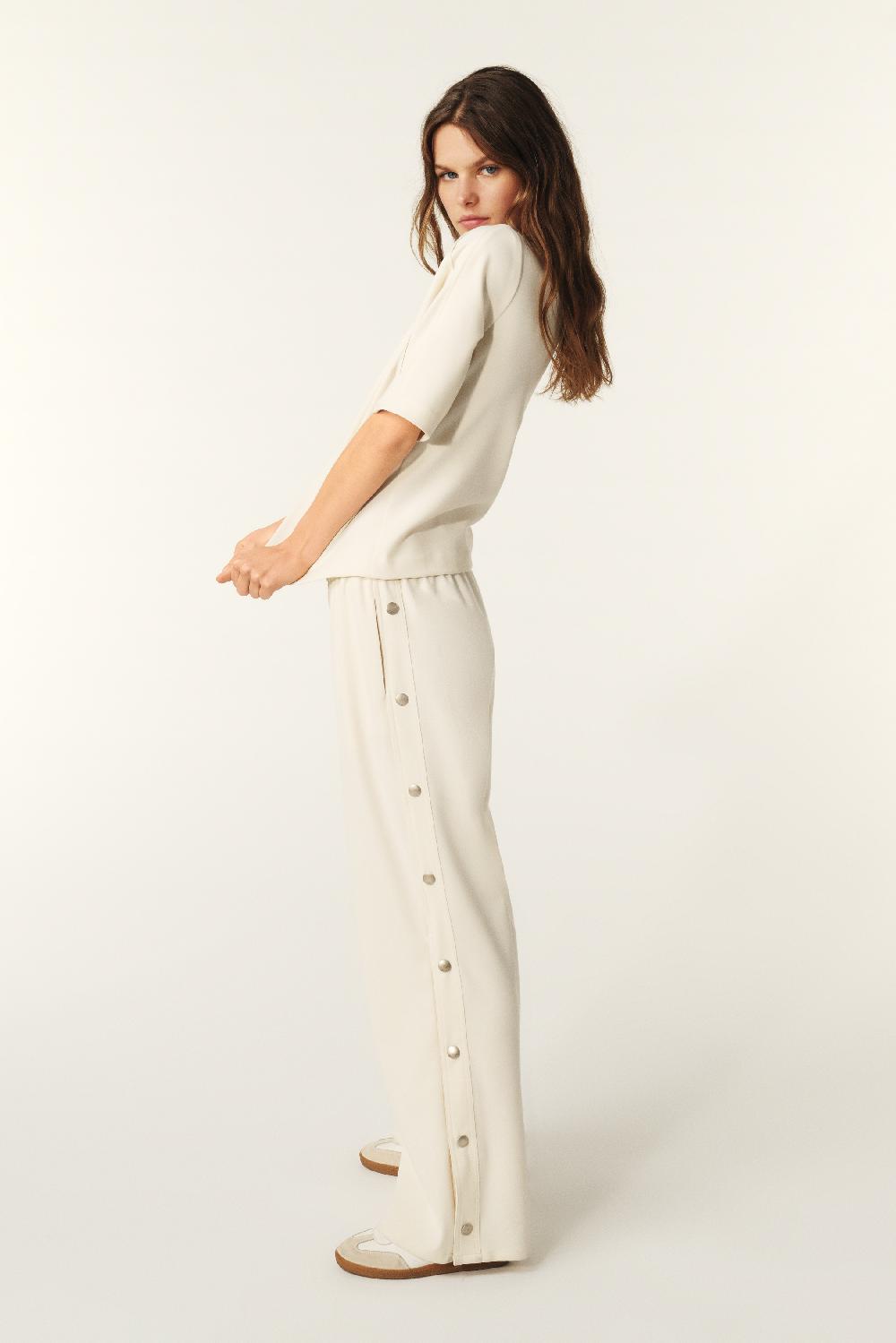 Ba&sh Pantalon Tyle Casual Josta Blanc Ecru