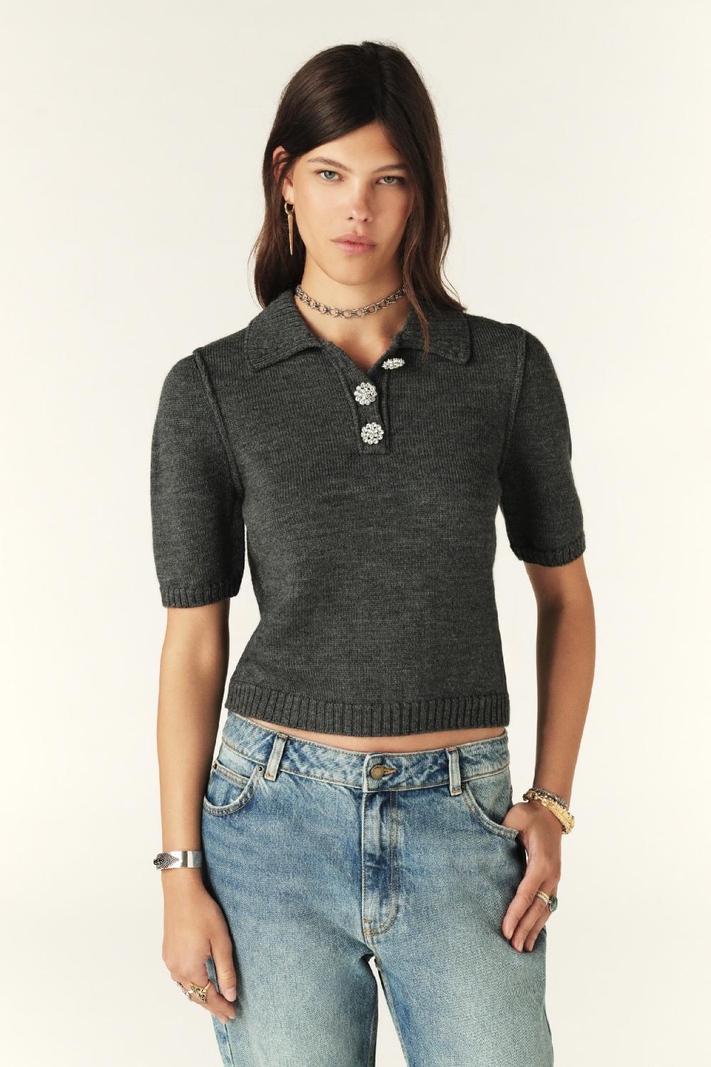 Ba&sh Polo Court Tylak Gris