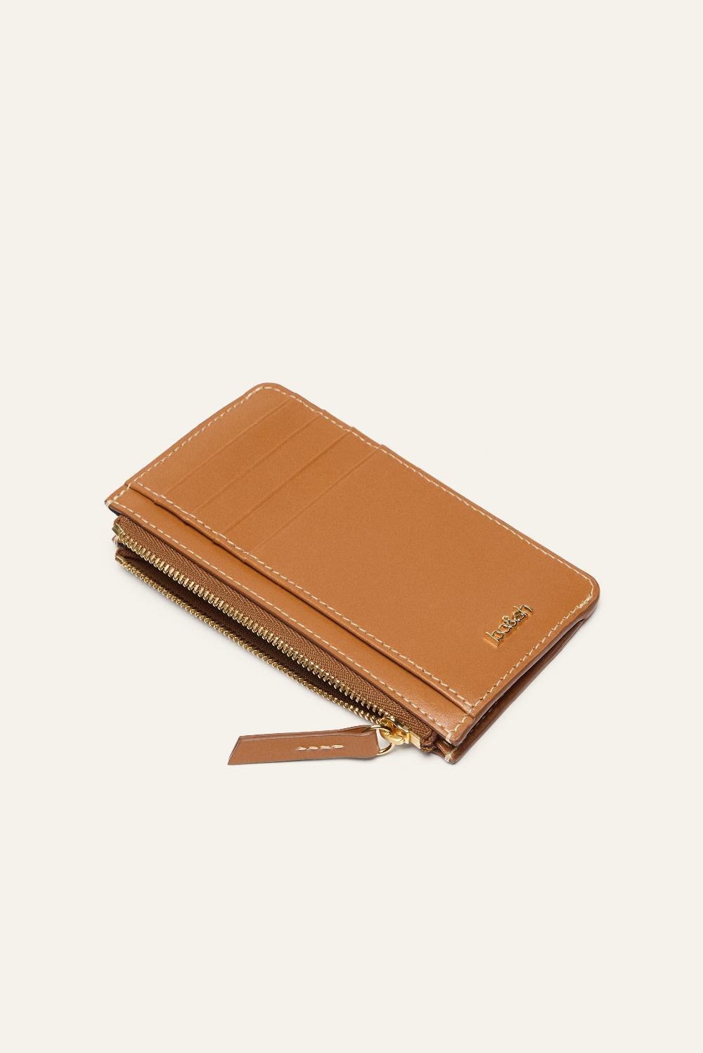 Ba&sh Porte-Cartes Zippé Sign Marron