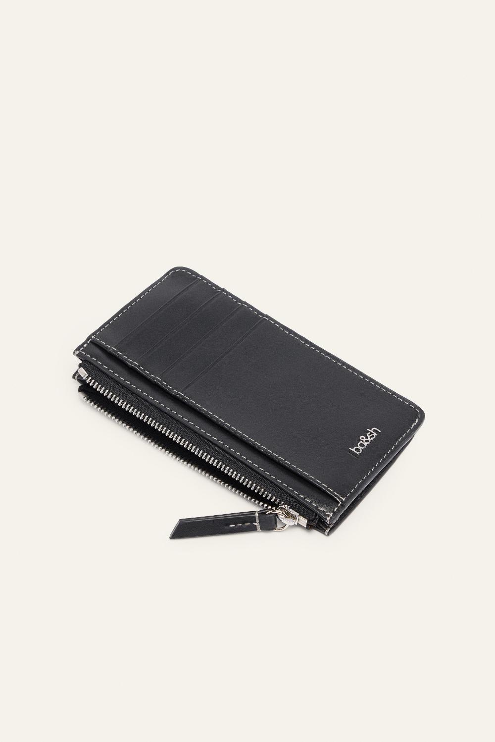 Ba&sh Porte-Cartes Zippé Sign Noir