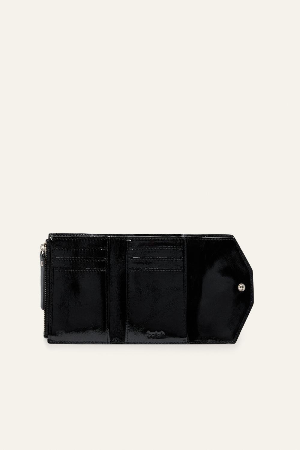 Ba&sh Portefeuille Trifold Sign Noir