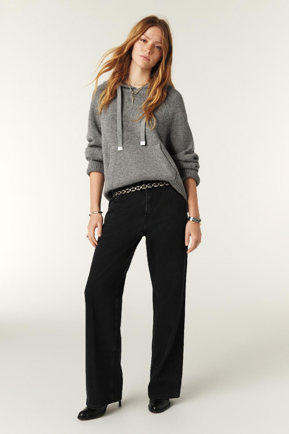 Ba&sh Pull à Capuche Yonda Gris