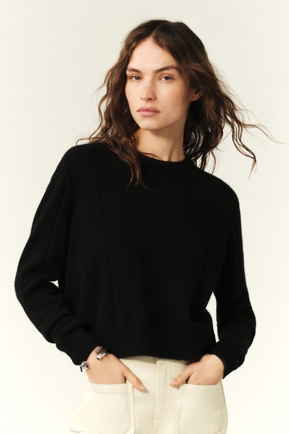 Ba&sh Pull Cachemire Charlotte Noir