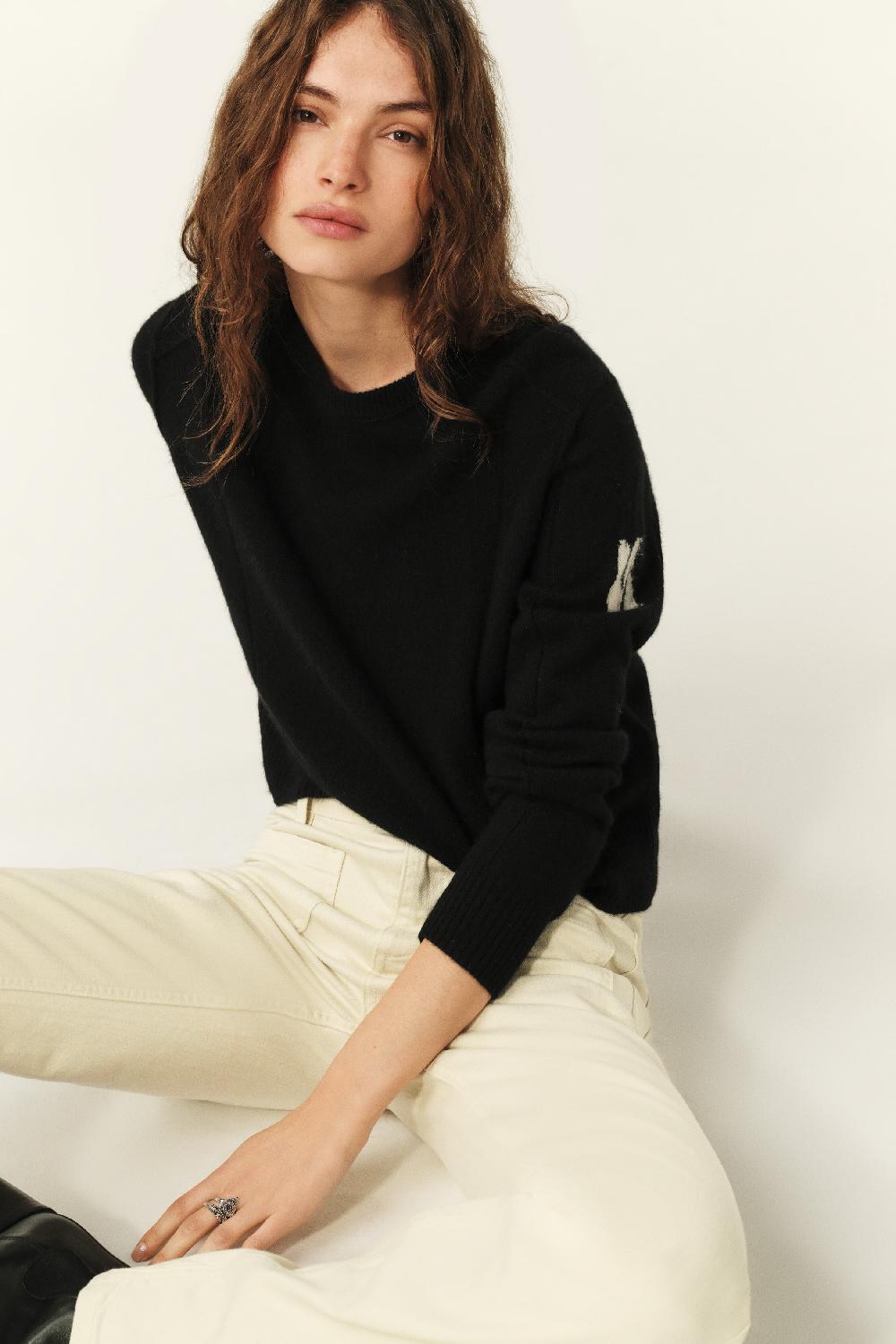 Ba&sh Pull Cachemire Charlotte Noir