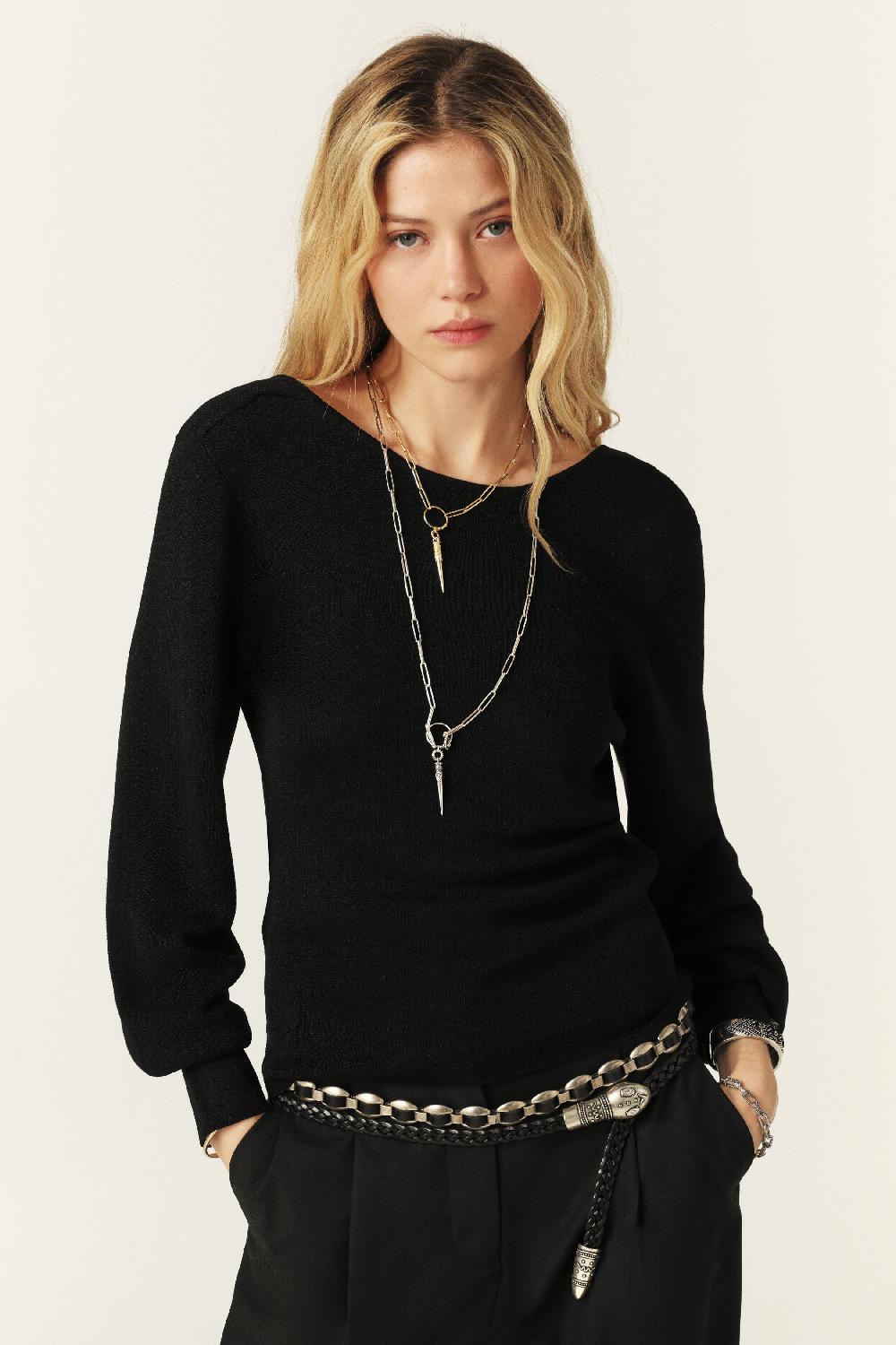 Ba&sh Pull Col BéNitier Baya Noir