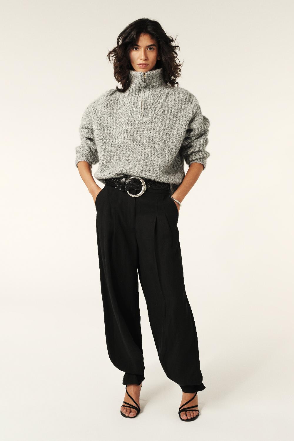 Ba&sh Pull Col Camionneur Baltan Gris