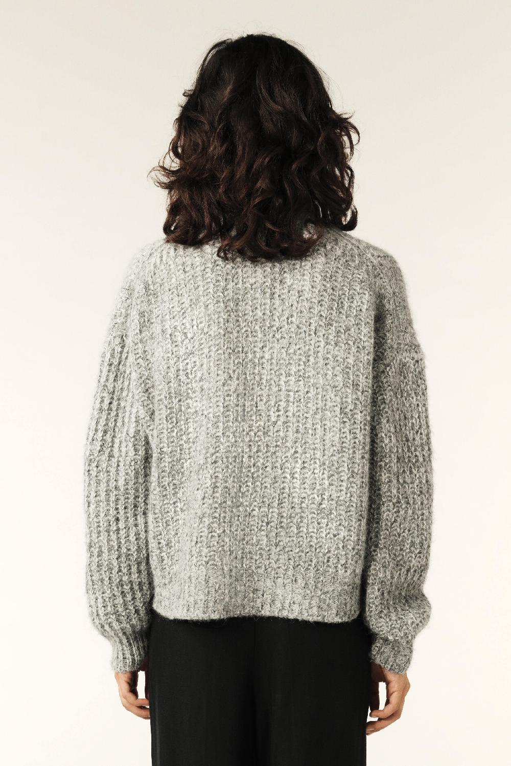 Ba&sh Pull Col Camionneur Baltan Gris