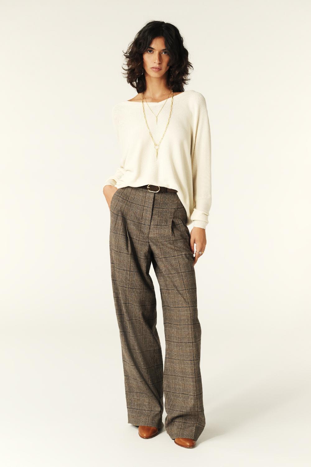 Ba&sh Pull Dos-Nu Elsy Blanc Ecru