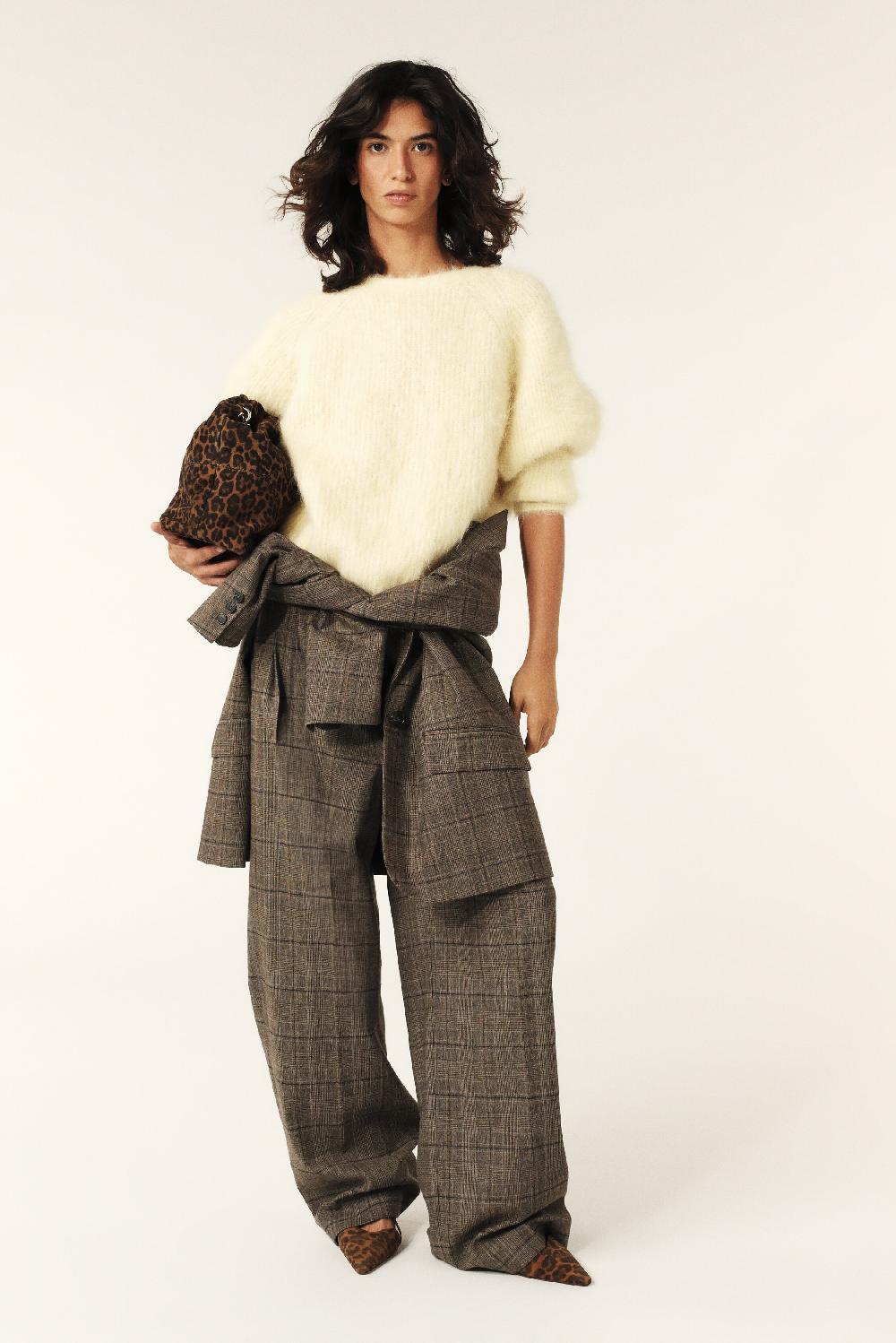 Ba&sh Pull Dos Torsadé Fill Jaune