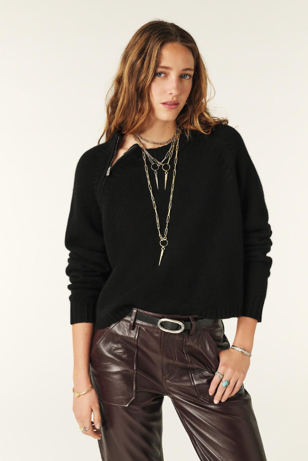 ba&sh Pull En Cachemire Corvy Noir