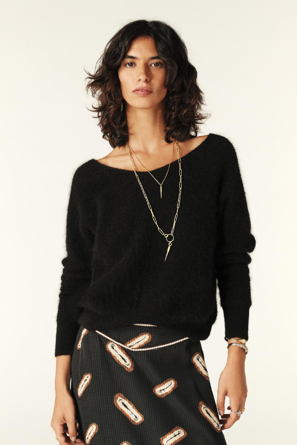 Ba&sh Pull En Maille Elsa Noir