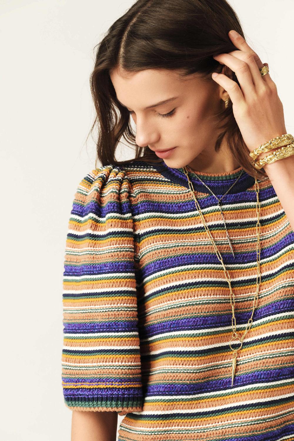 Ba&sh Pull Manches Courtes Farfaela Multi