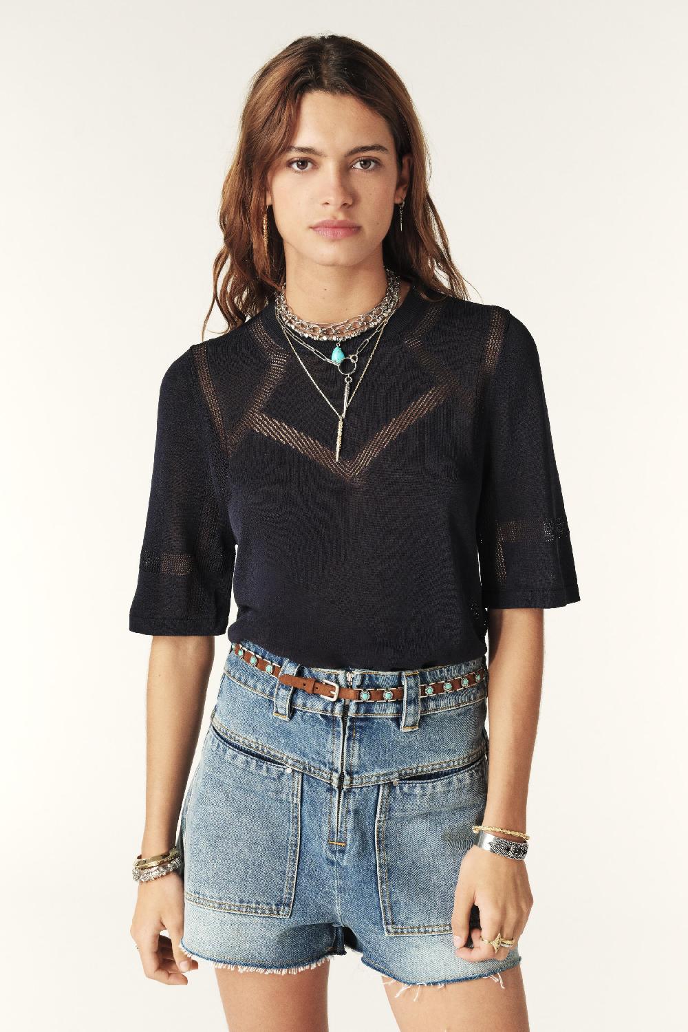 Ba&sh Pull Manches Courtes Scira Marine