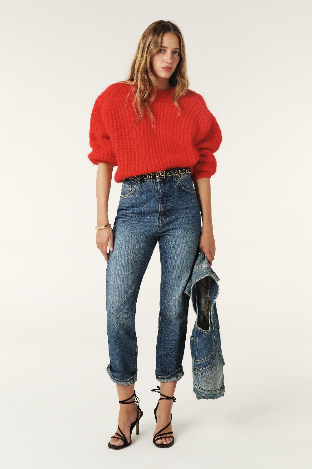 Ba&sh Pull Manches Longues Baba Rouge