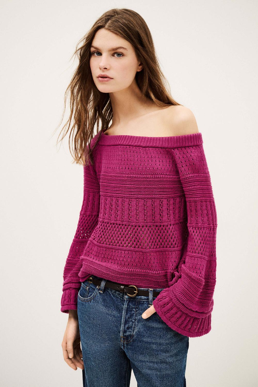 Ba&sh Pull Manches Longues Daxie Rose