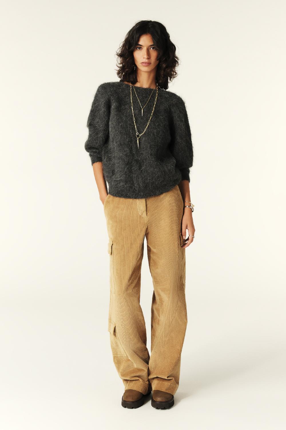 Ba&sh Pull Manches Longues Fill Carbone