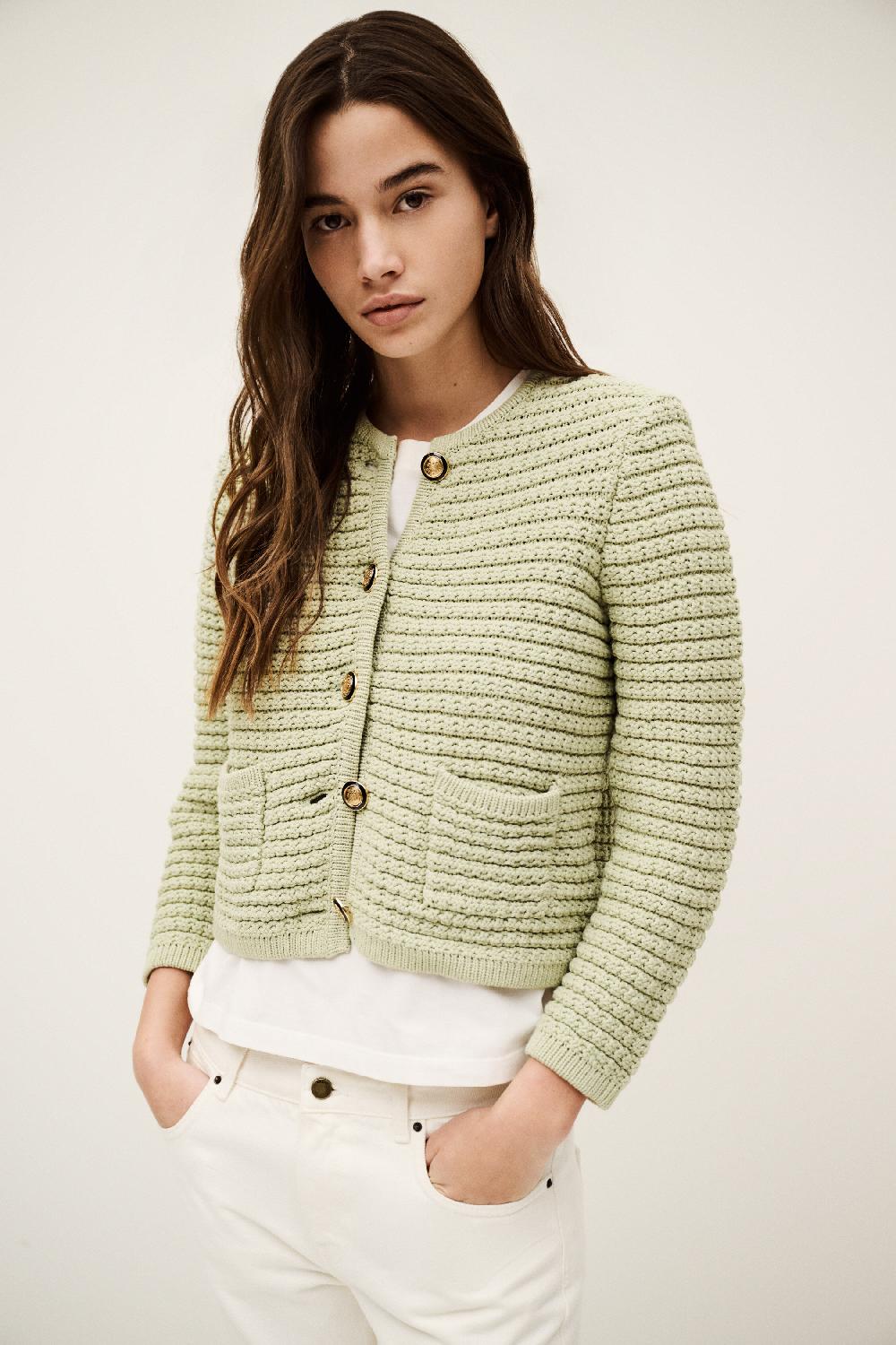 ba&sh Pull Manches Longues Gaspard Vert