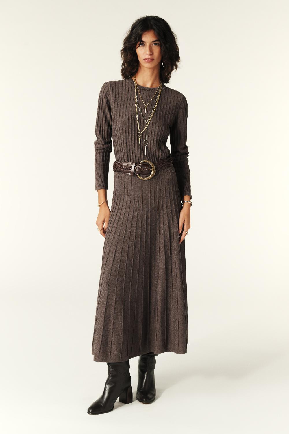 ba&sh Pull Manches Longues Jinie Chocolat