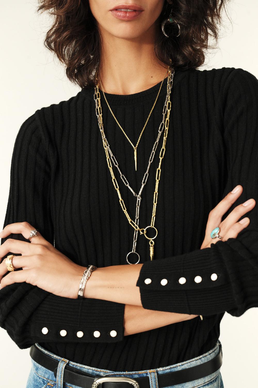 Ba&sh Pull Manches Longues Jinie Noir