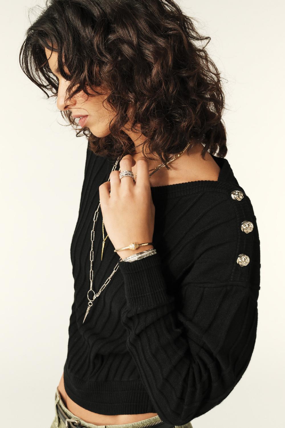 Ba&sh Pull Manches Longues Jynx Noir