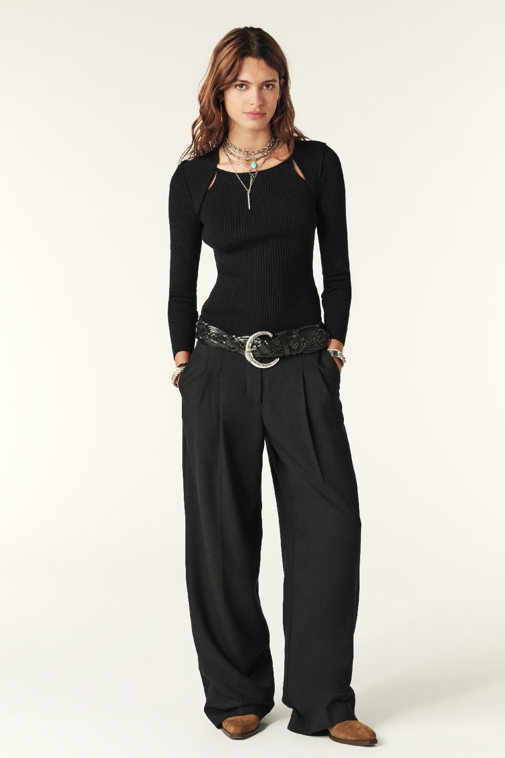 Ba&sh Pull Manches Longues Pietra Noir