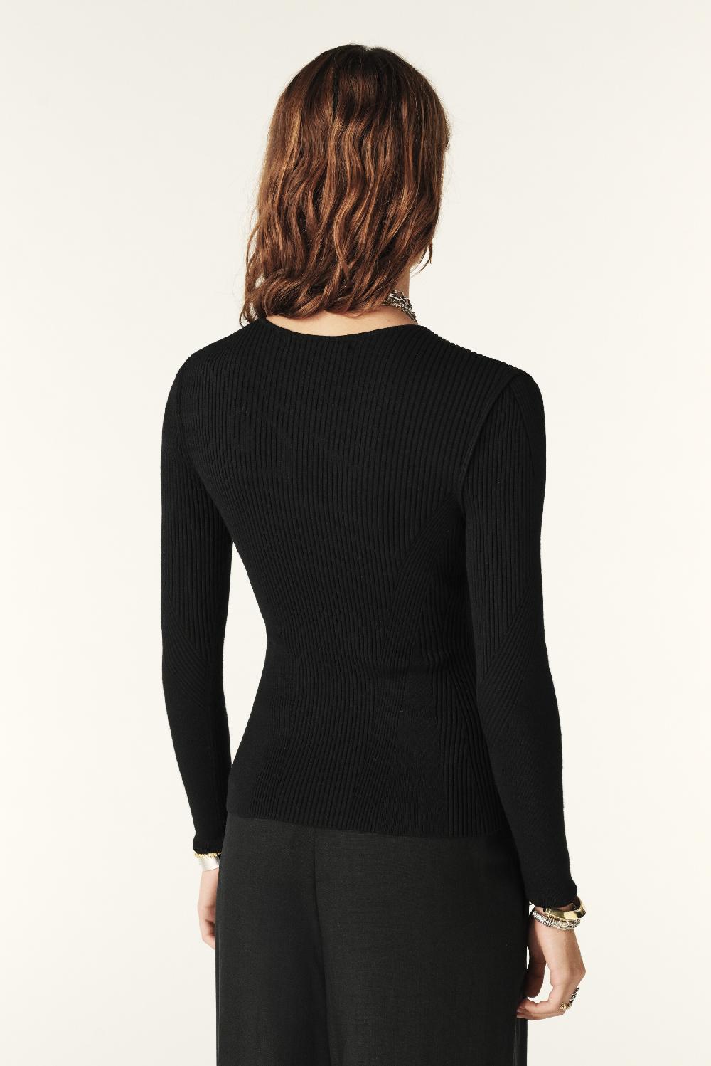 Ba&sh Pull Manches Longues Pietra Noir