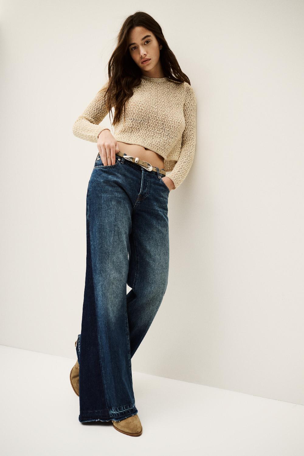 Ba&sh Pull Manches Longues Ponia Jaune