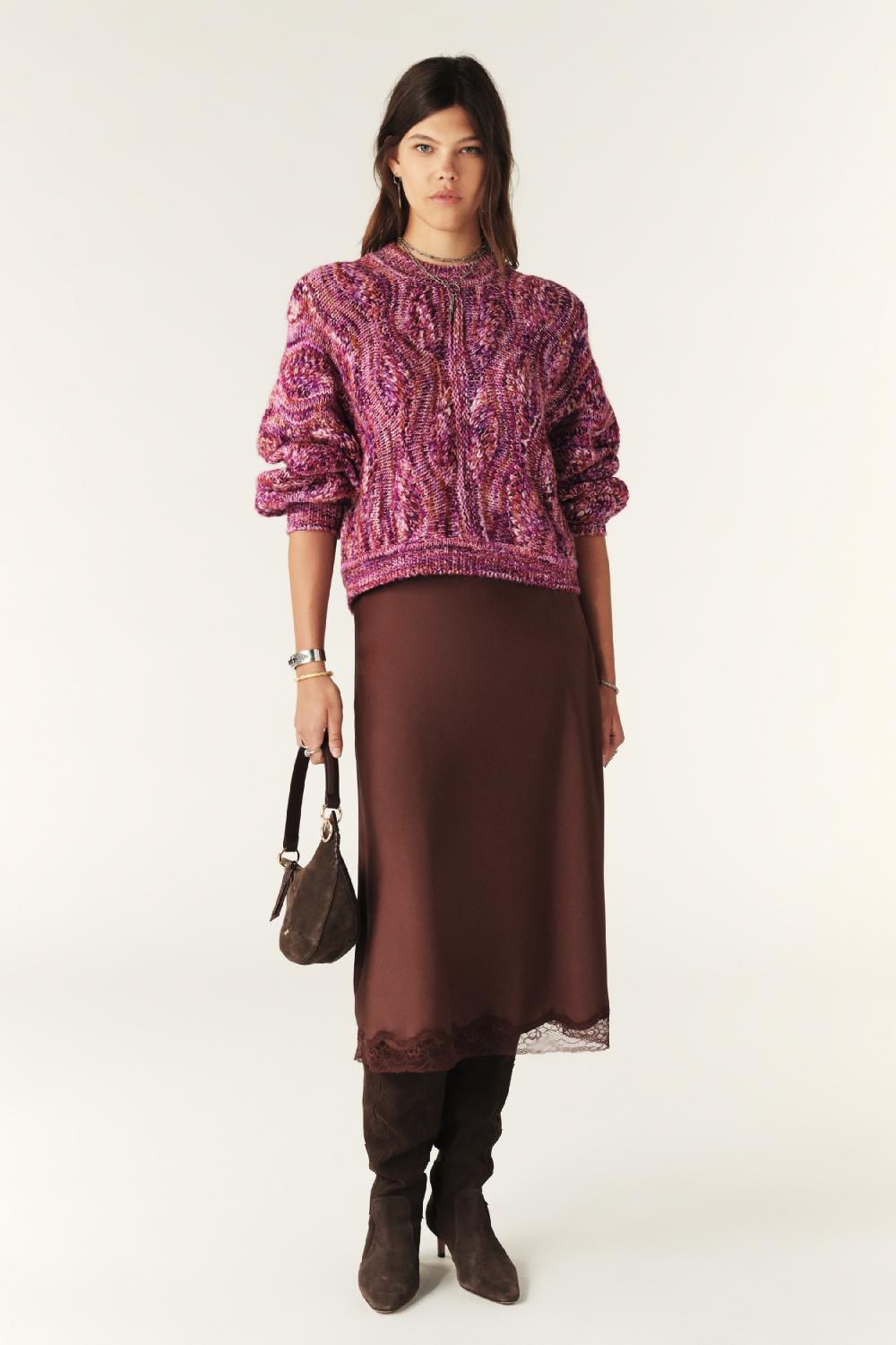 Ba&sh Pull Manches Longues Stimpo Rose